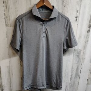 Lululemon Gray Polo Shirt Men's Medium Lightweight Casual